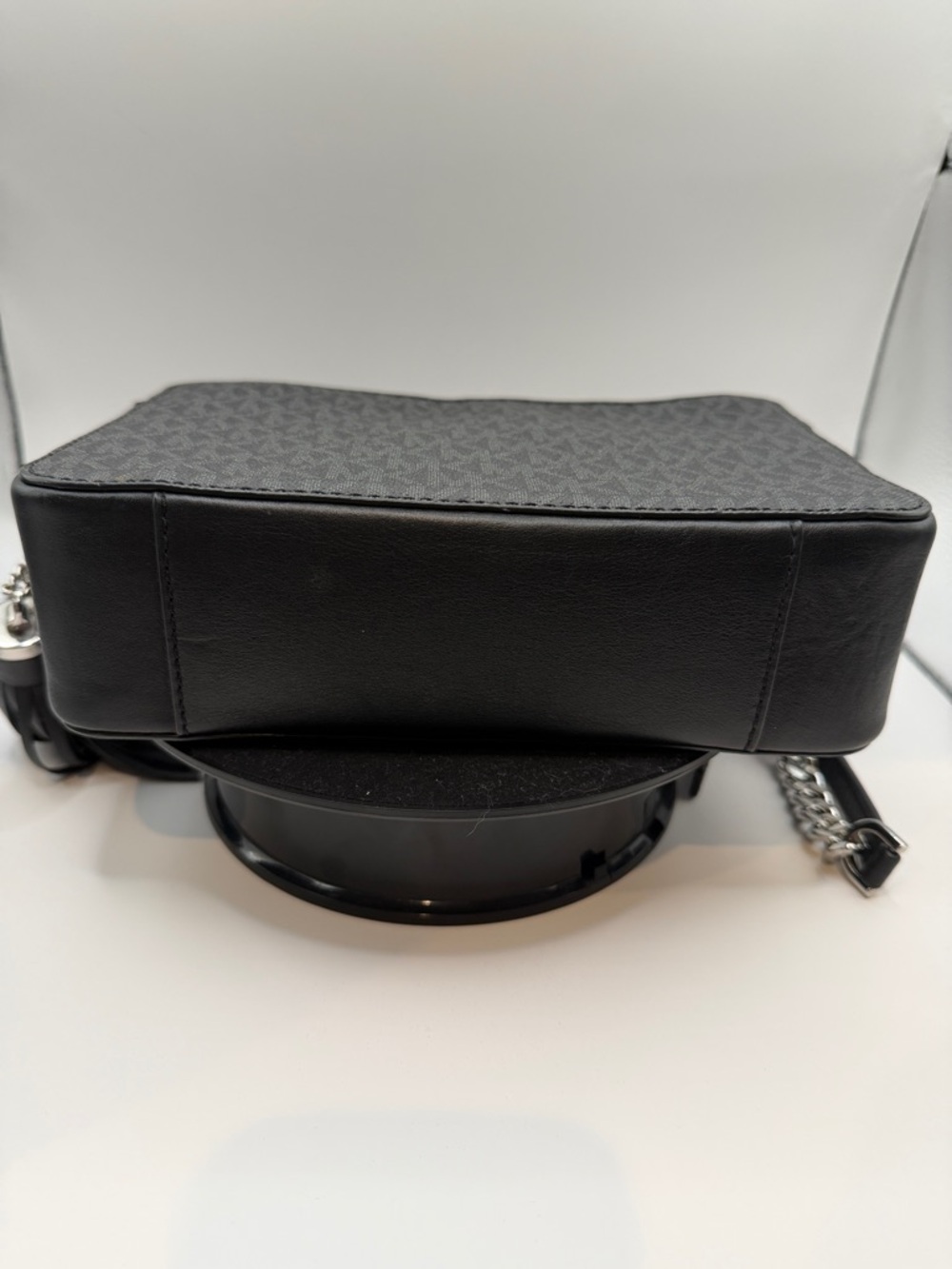 Michael Kors Black Studded Logo Crossbody with Adjustable Chain Strap - Picture 6 of 10